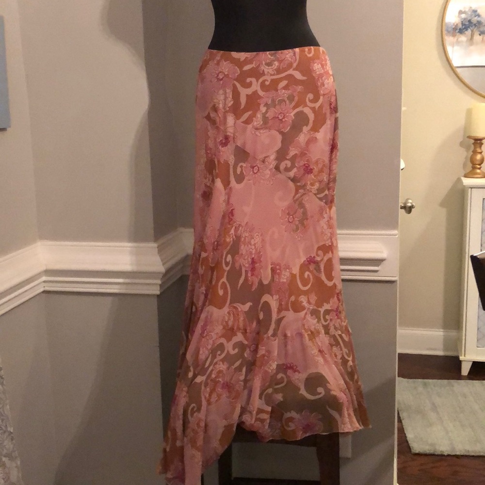 Nicole Miller beaded fringe skirt